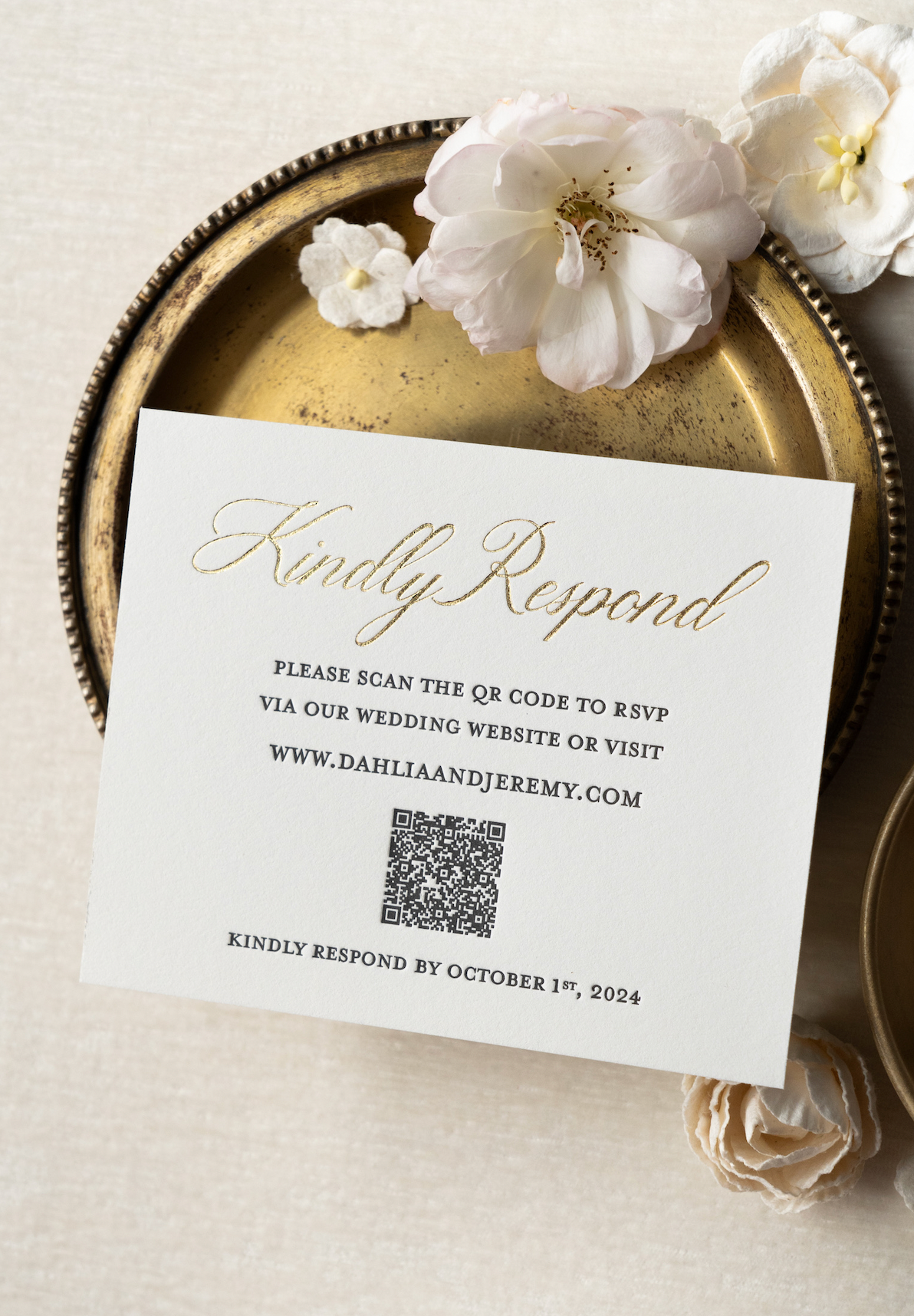 Response Card (Letterpress + Foil)