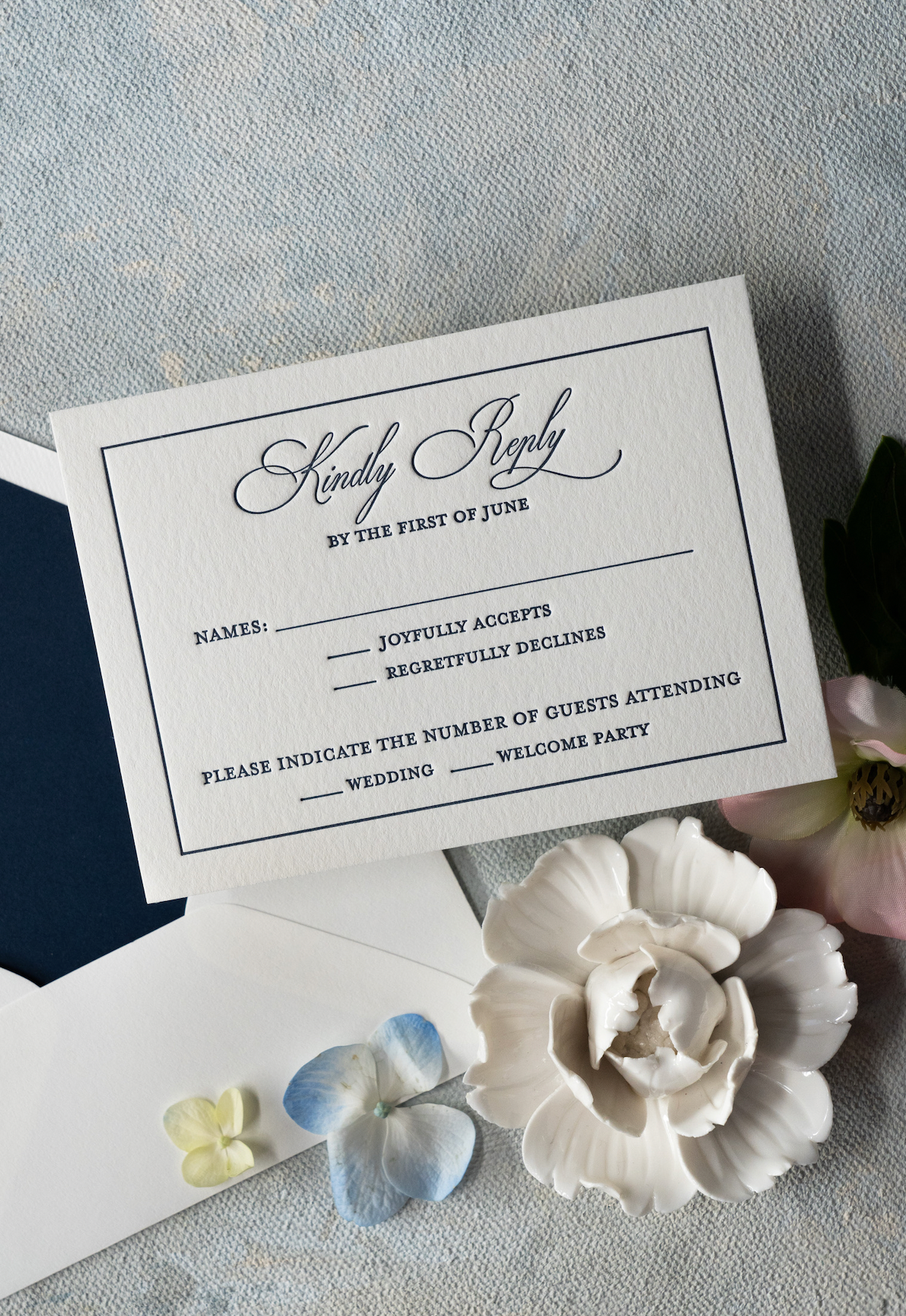 Response Card (One Color Letterpress)