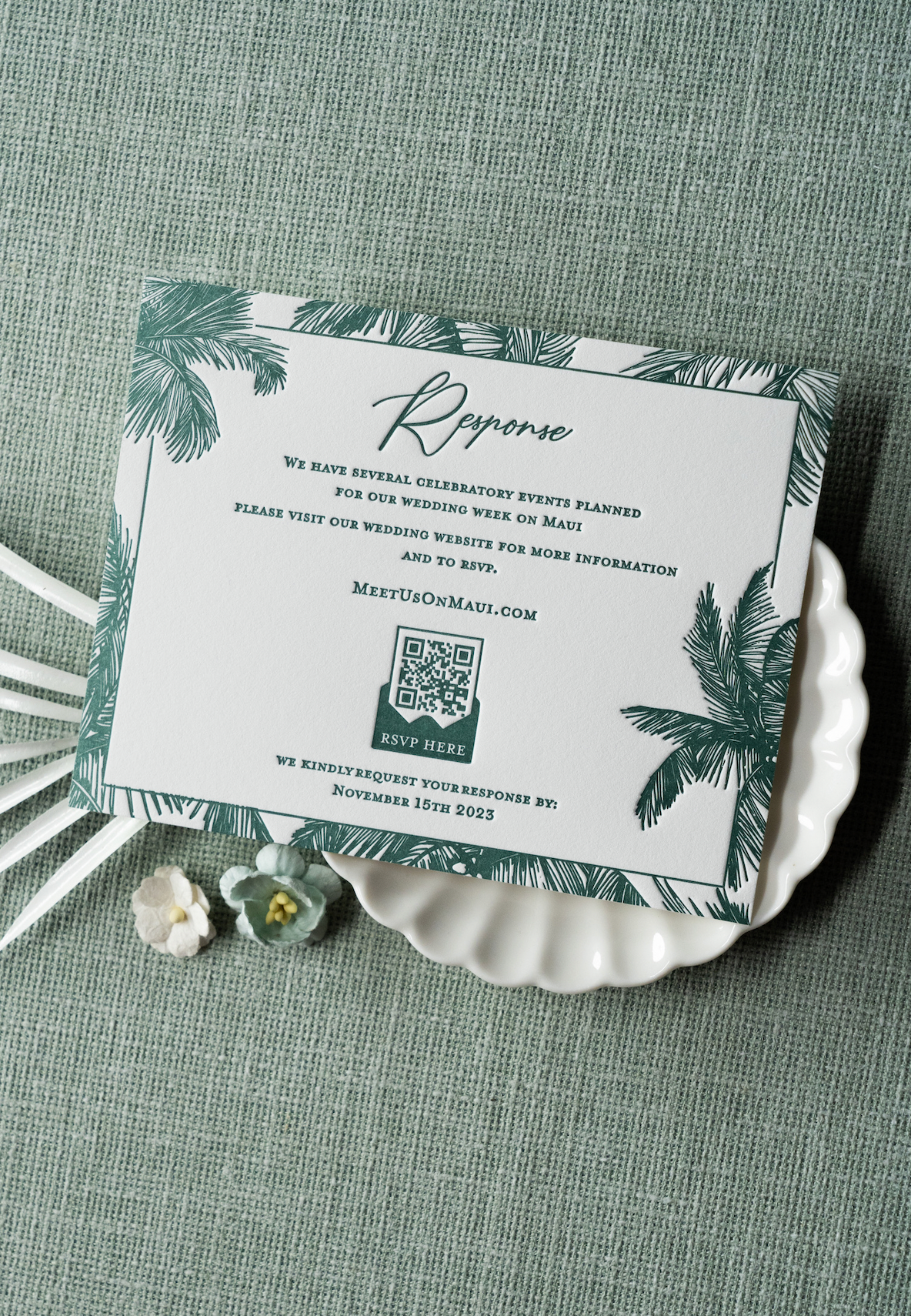 Response Card (One Color Letterpress)
