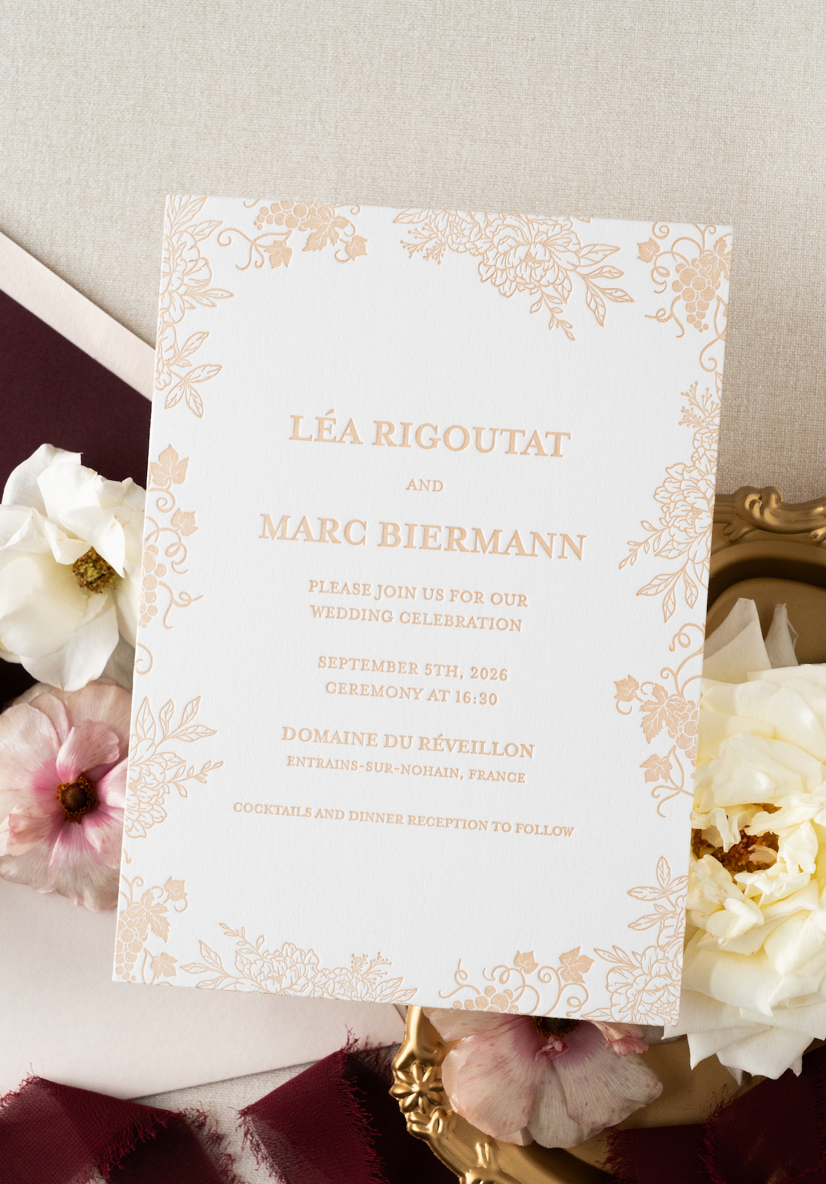 Main Card (One Color Letterpress)